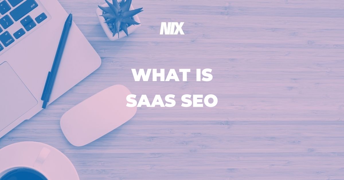What is saas SEO text on image